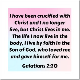 Bible Verse Galatians 2:20 Posters and Art